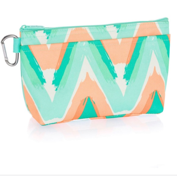 thirty-one Handbags - Clear Clip Pouch - Painted Peaks